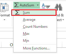 Cara menampilkan rumus Excel SUM